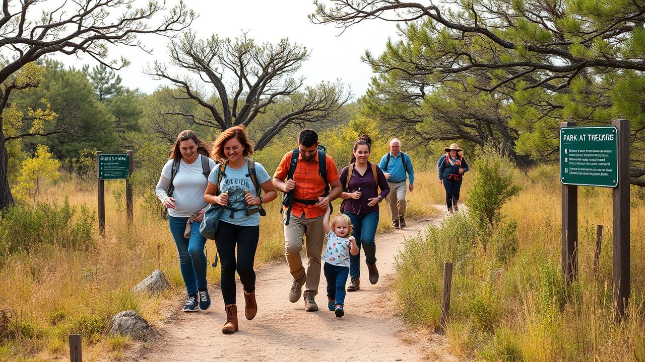 Families enjoying Texas state parks