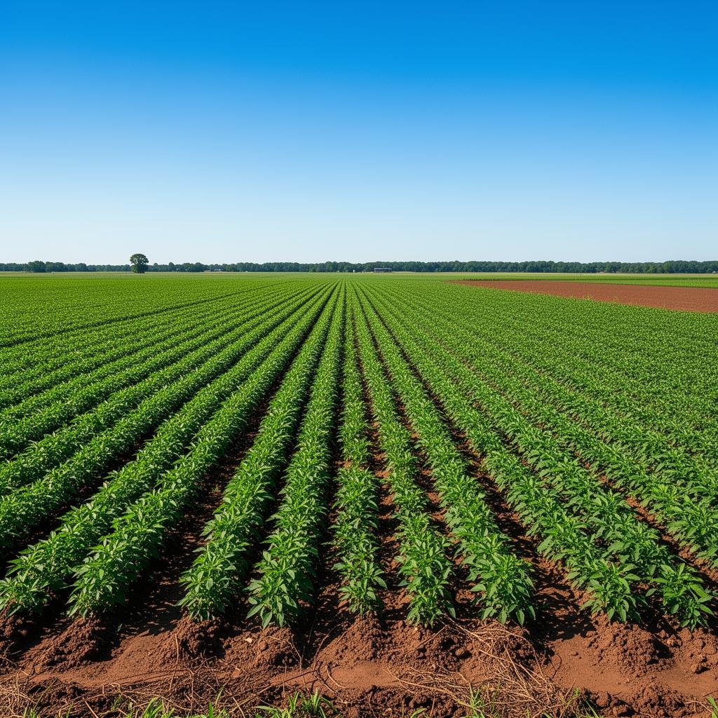 Tipton County fertile farmland with crops