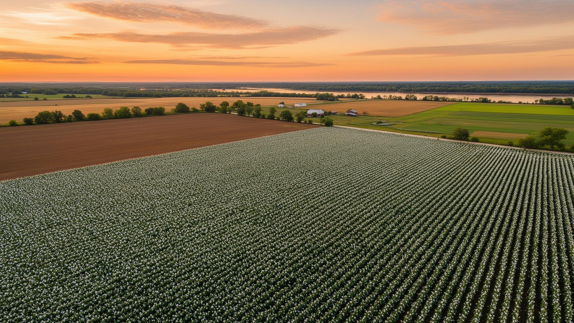 Tipton County Tennessee fertile farmland and cotton fields