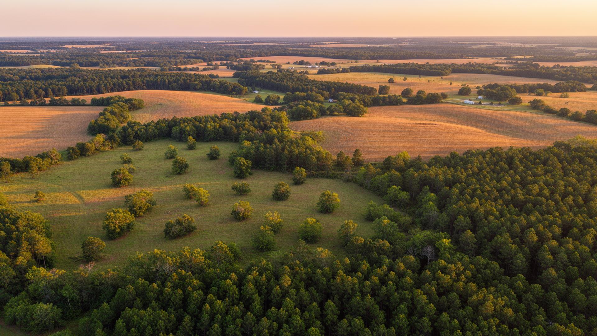 Beautiful Titus County Texas farmland and pine forests