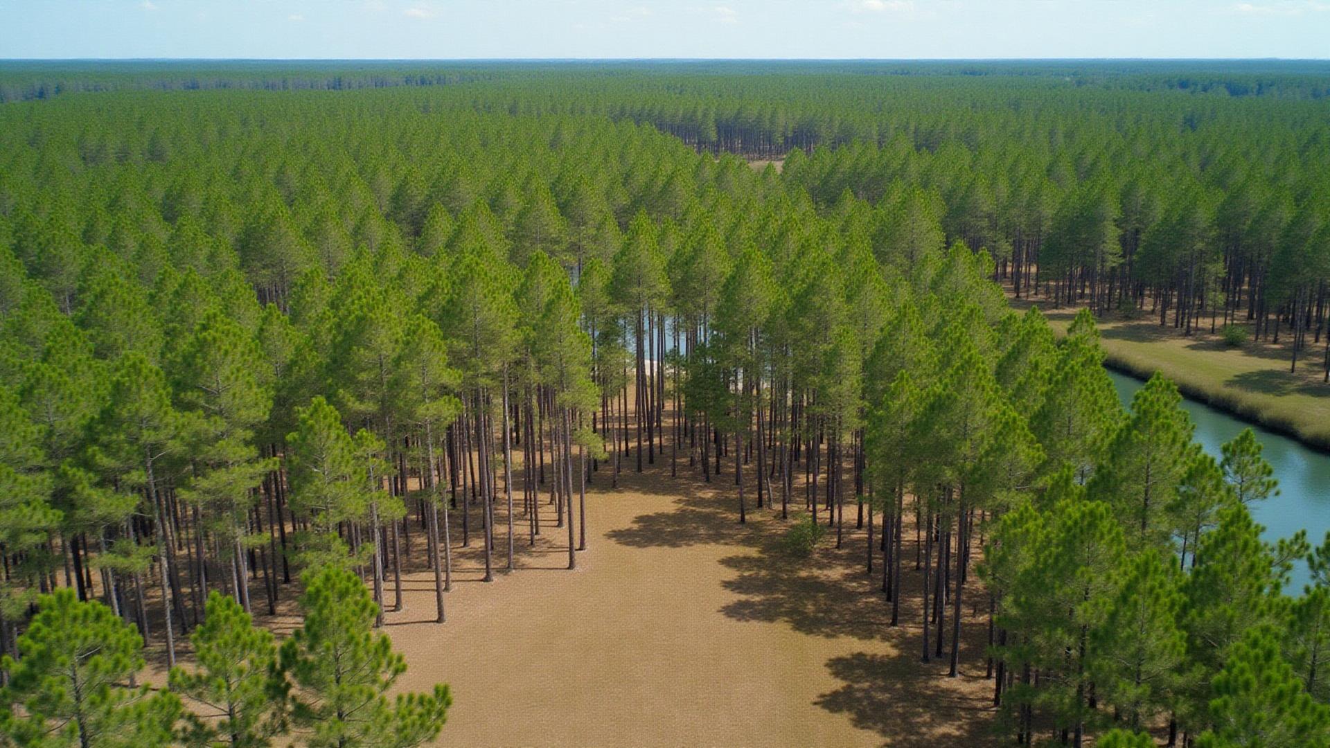 Tyler Texas land property with pine trees