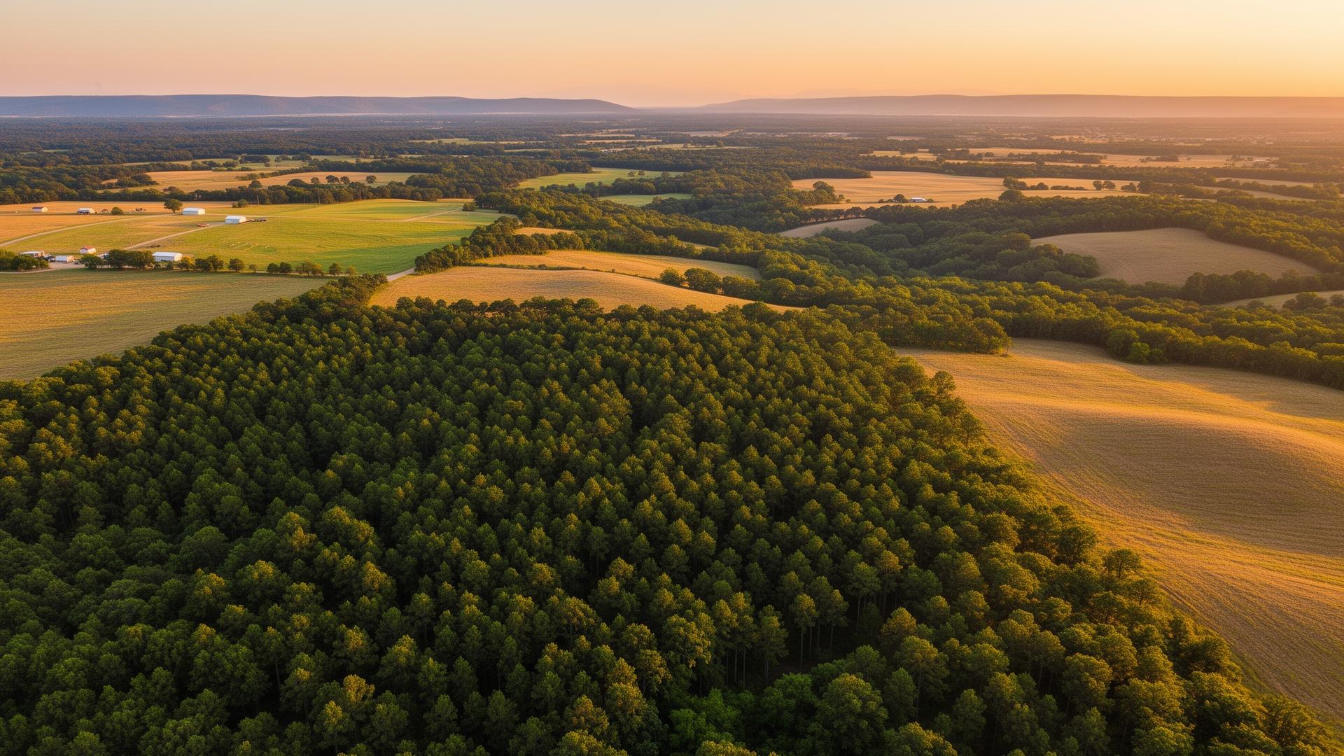 Upshur County Texas rolling hills and piney woods
