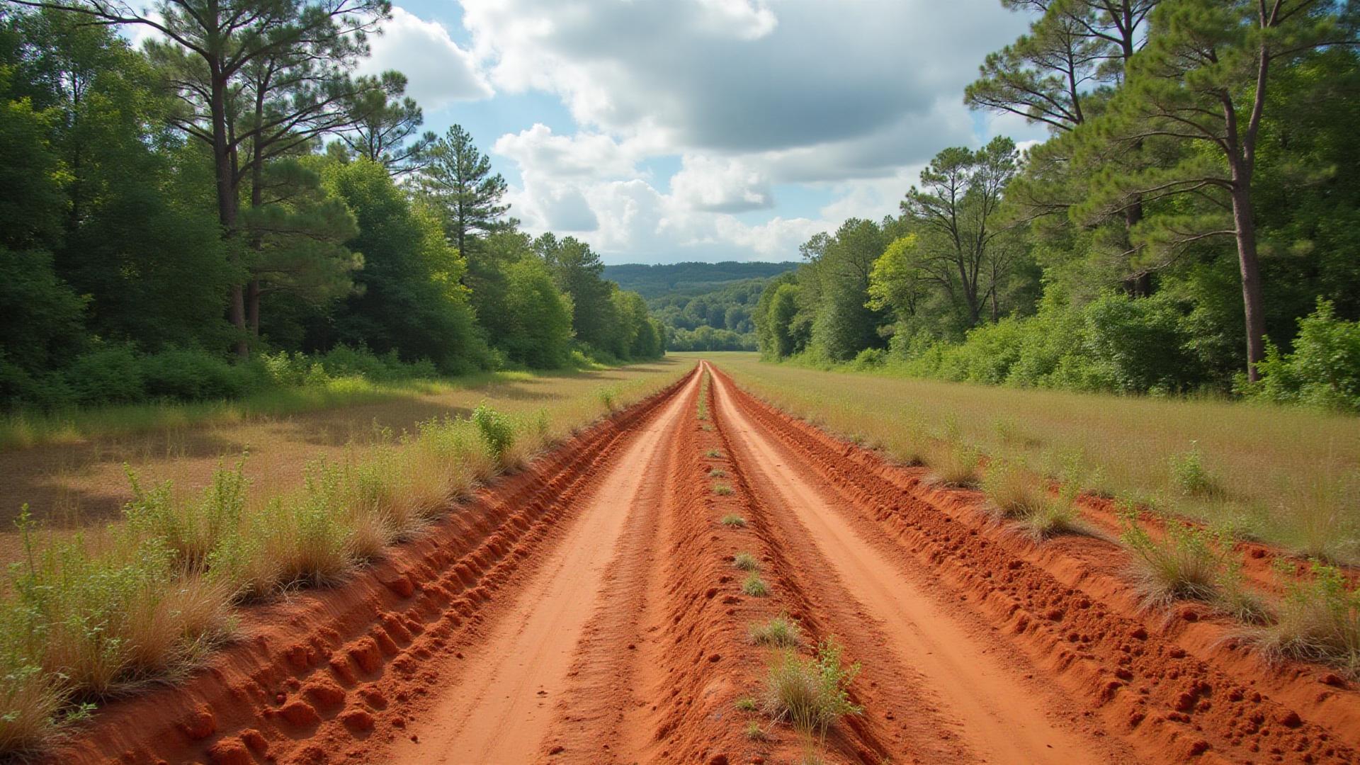 Red clay soil and natural landscape perfect for development in Walker County