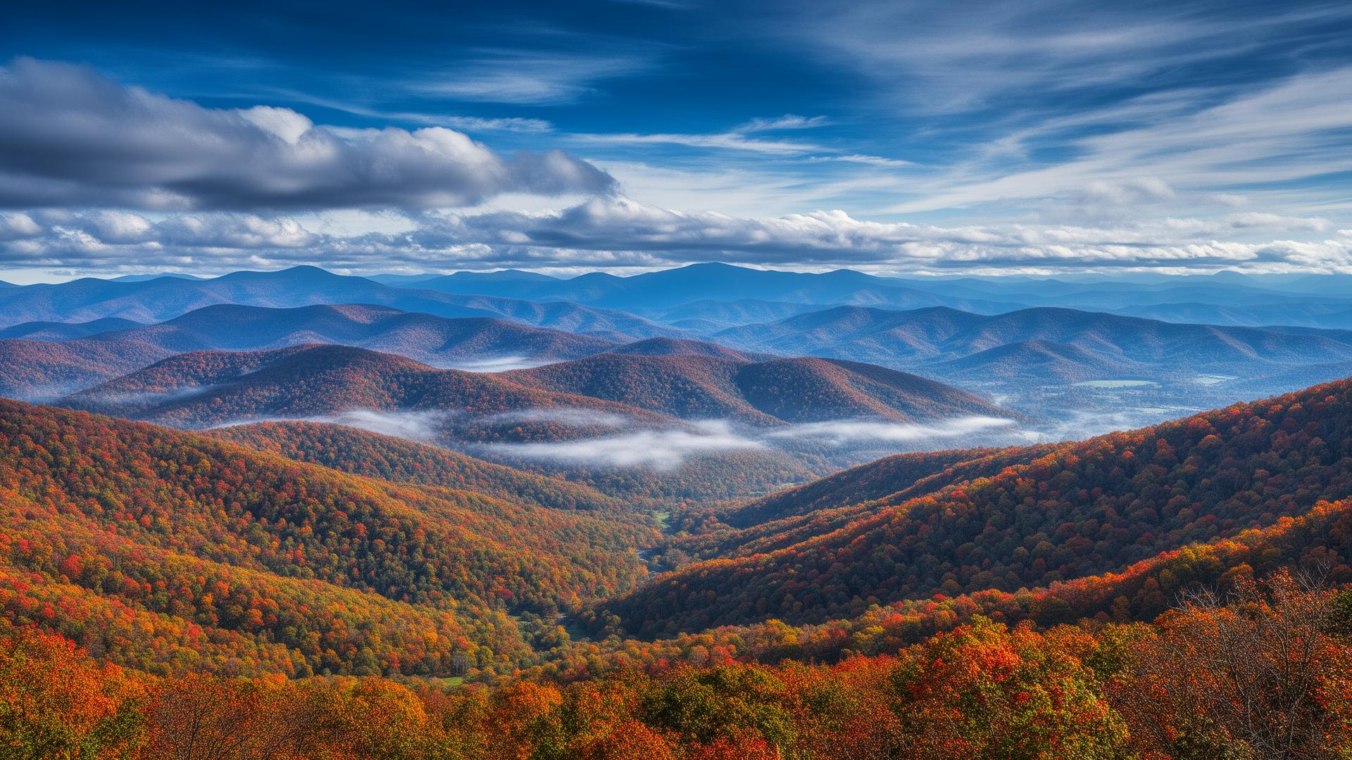 Blue Ridge Mountains panorama in Watauga County, North Carolina