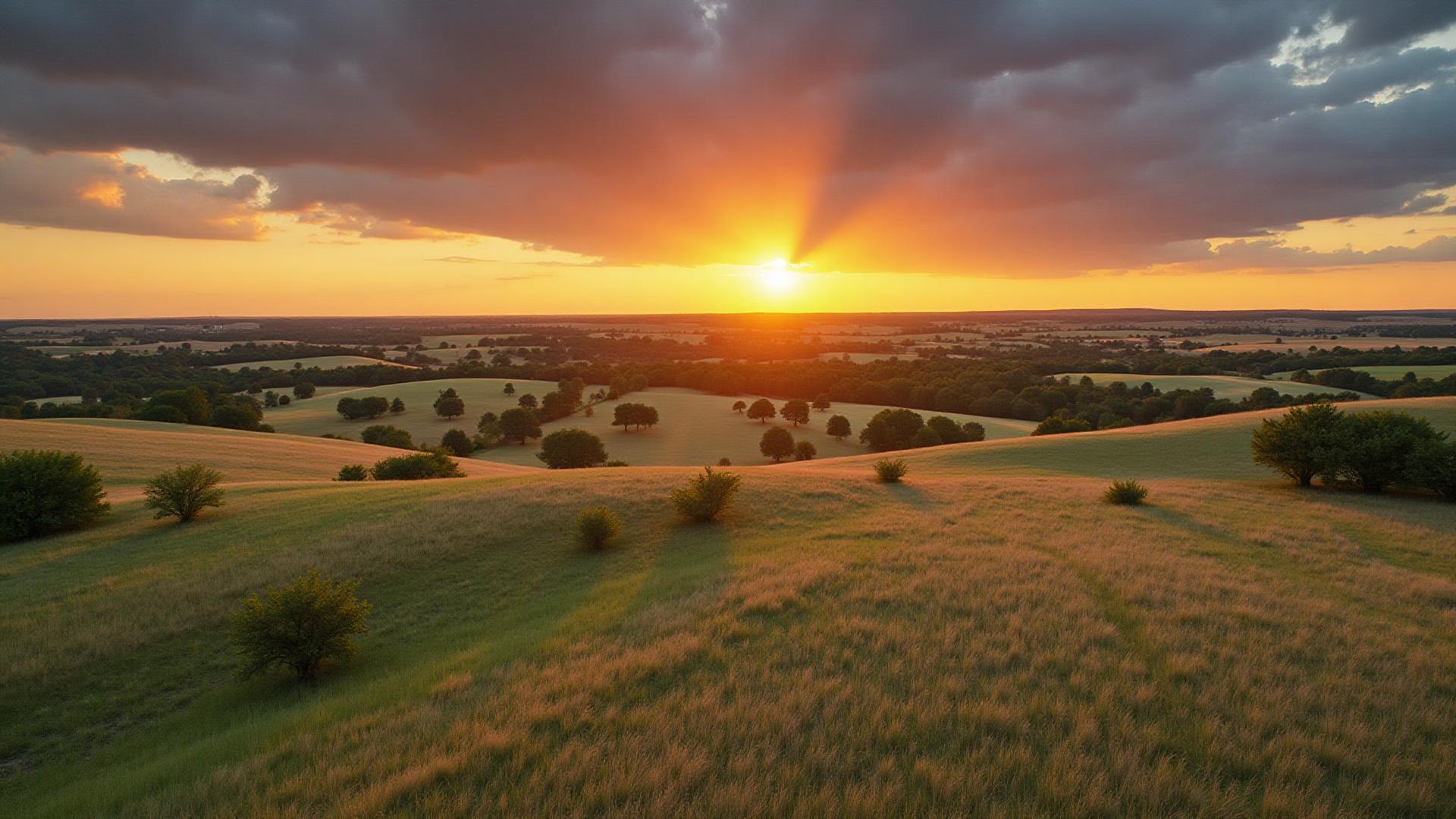Scenic land for sale in Wise County, Texas with rolling hills